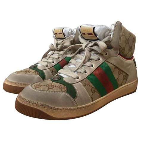 basket gucci homme soldes|Gucci high top sneakers beige.